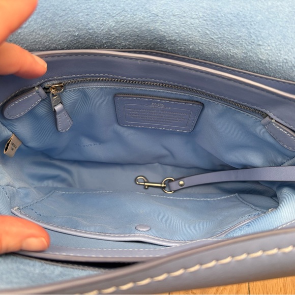 Coach Drifter Should Bag in Calf Leather Periwinkle with Turn-lock - Picture 8 of 14